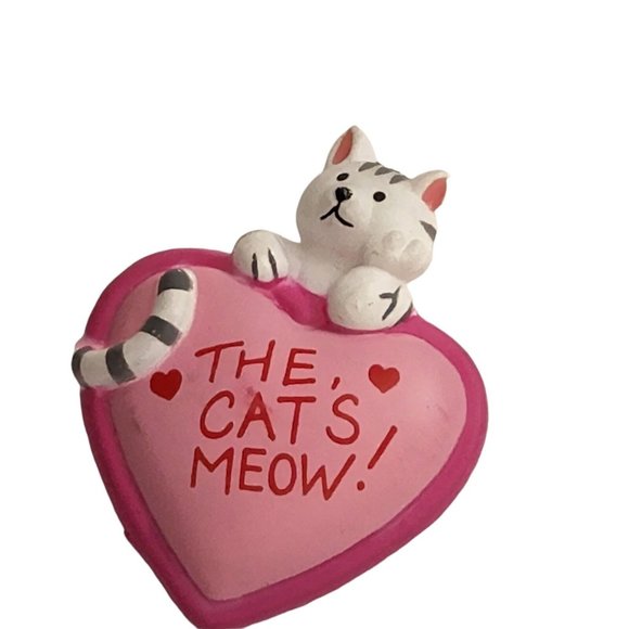 Vintage‎ Pink heart The Cat’s Meow Brooch 1980s - Picture 2 of 7